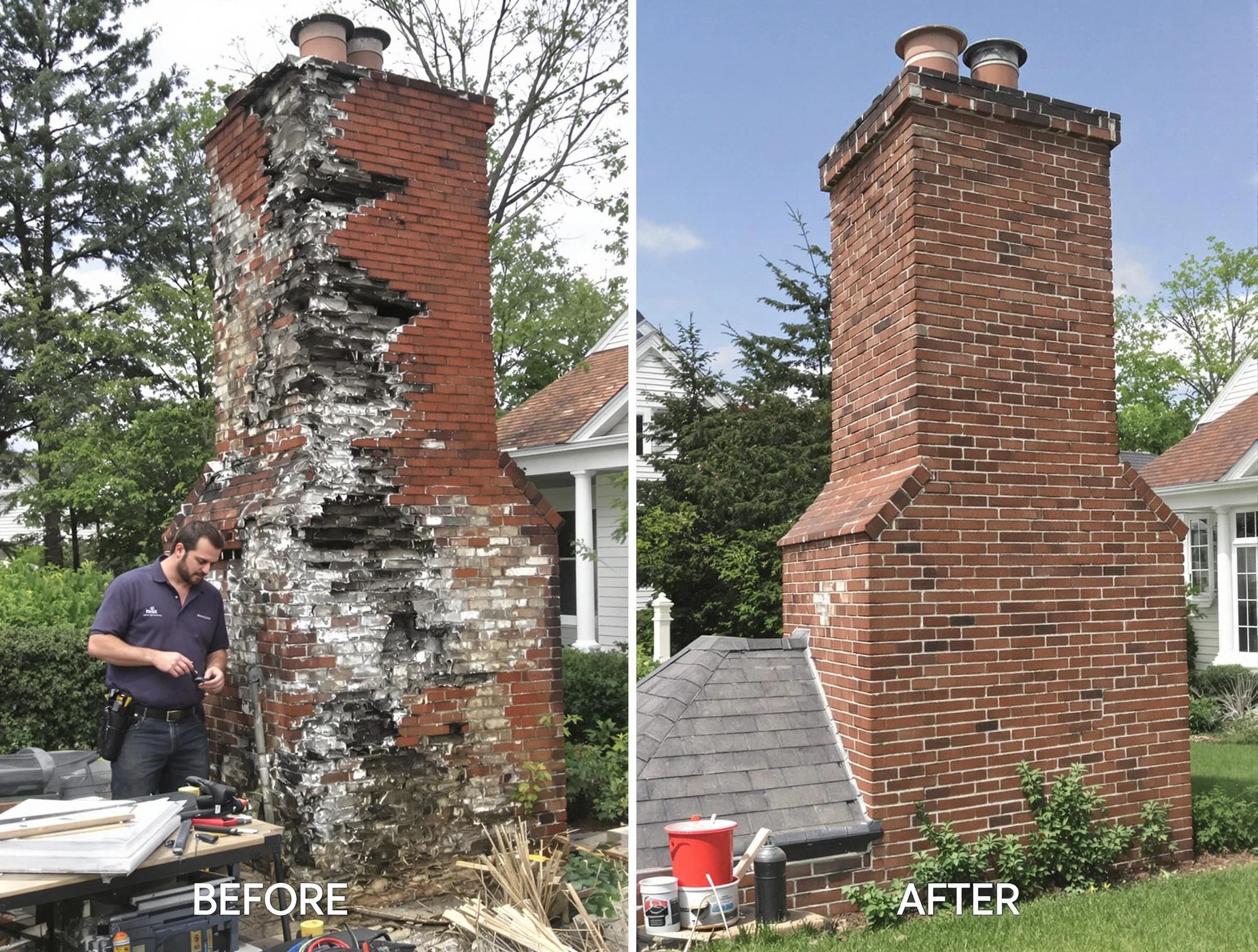 Murray Chimney Sweep performing a full chimney restoration in Murray, UT