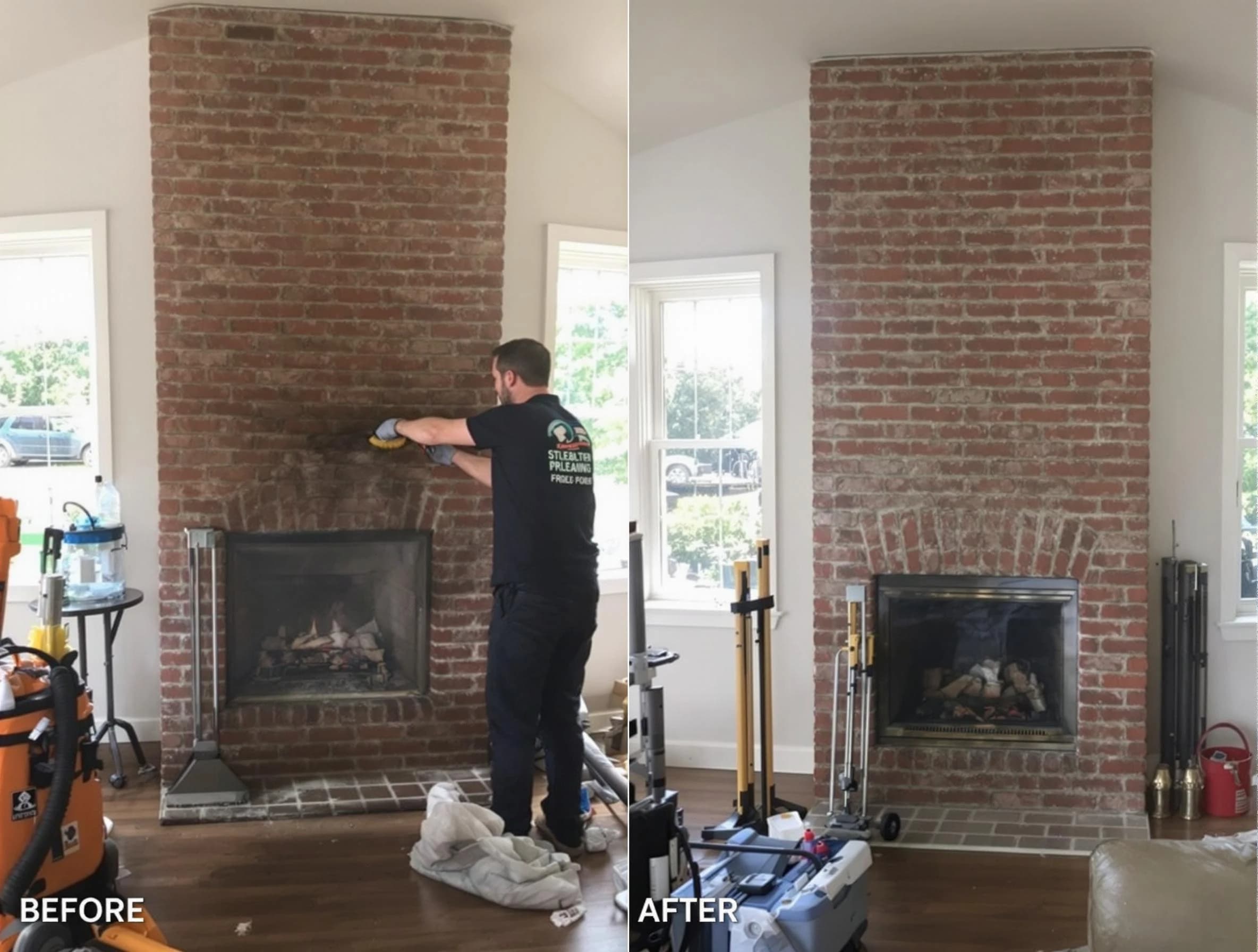 Finished chimney sweeping service by Murray Chimney Sweep in Murray, UT