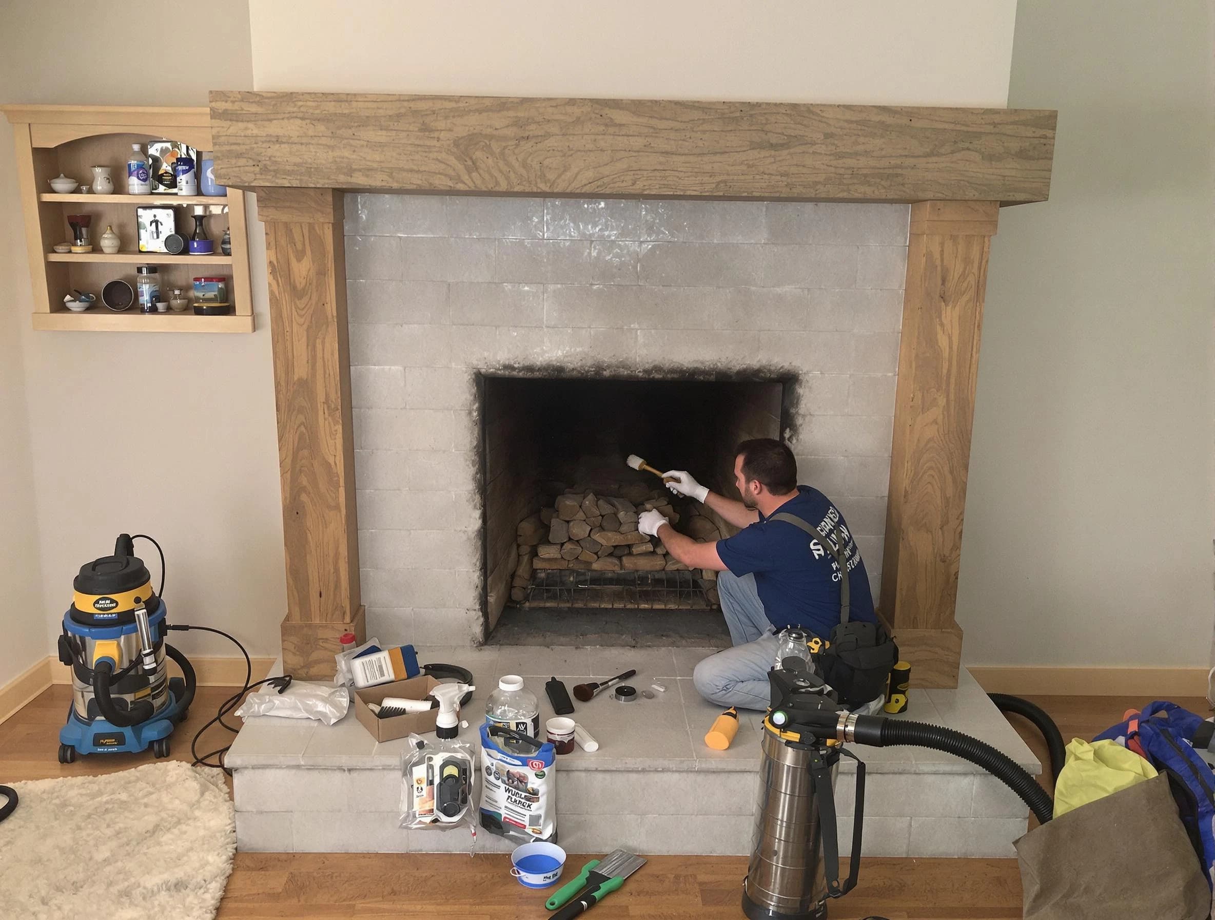 Detailed creosote removal process by Murray Chimney Sweep in Murray, UT