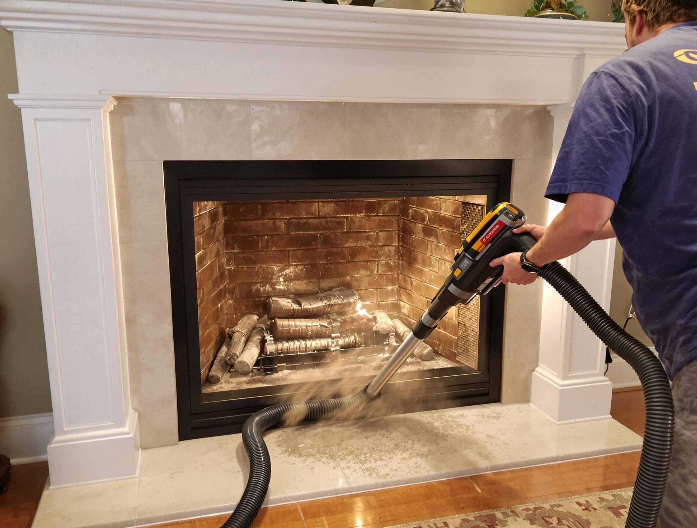 Fireplace cleaning performed by Murray Chimney Sweep in Murray, UT