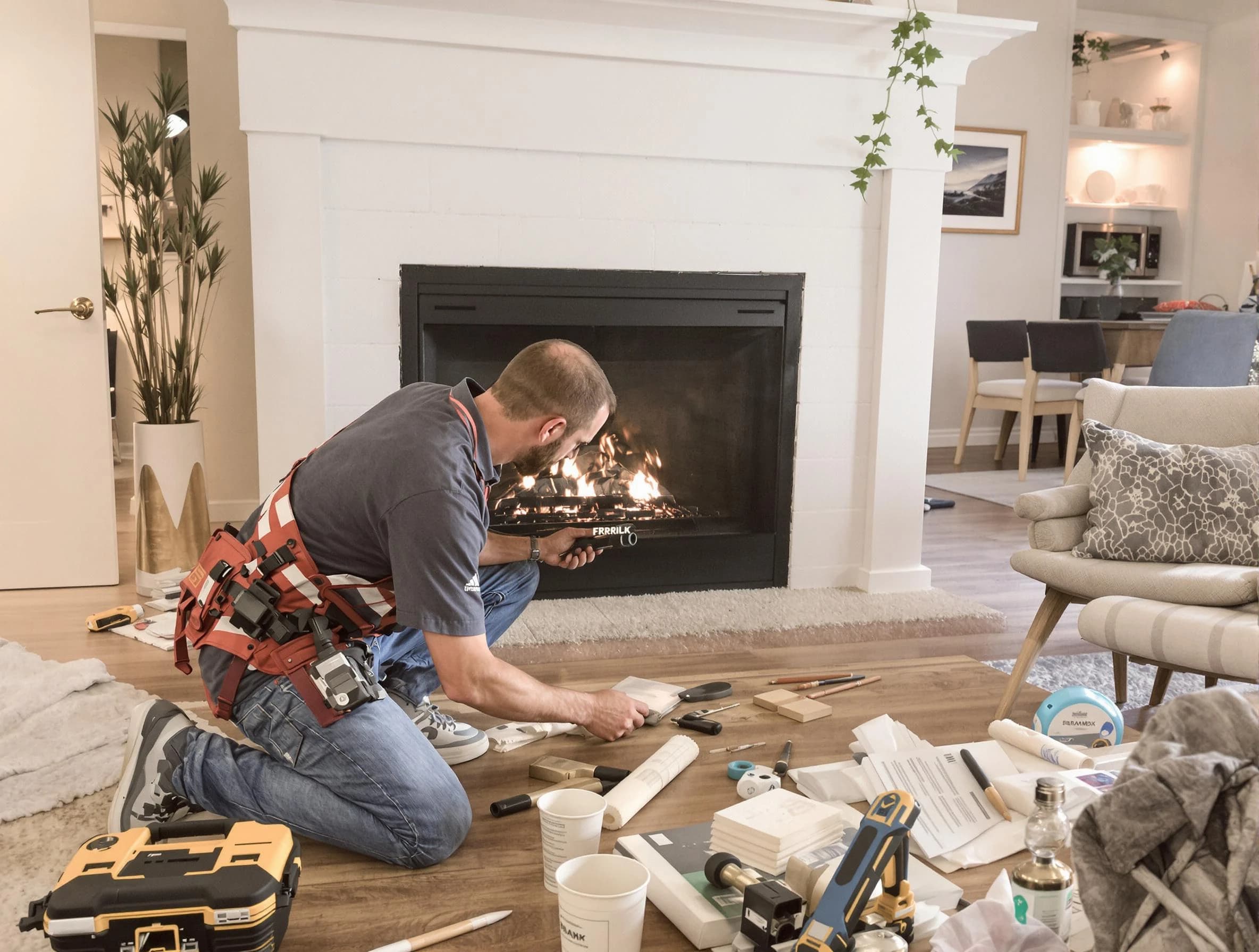 Murray Chimney Sweep performing fireplace repair in Murray, UT