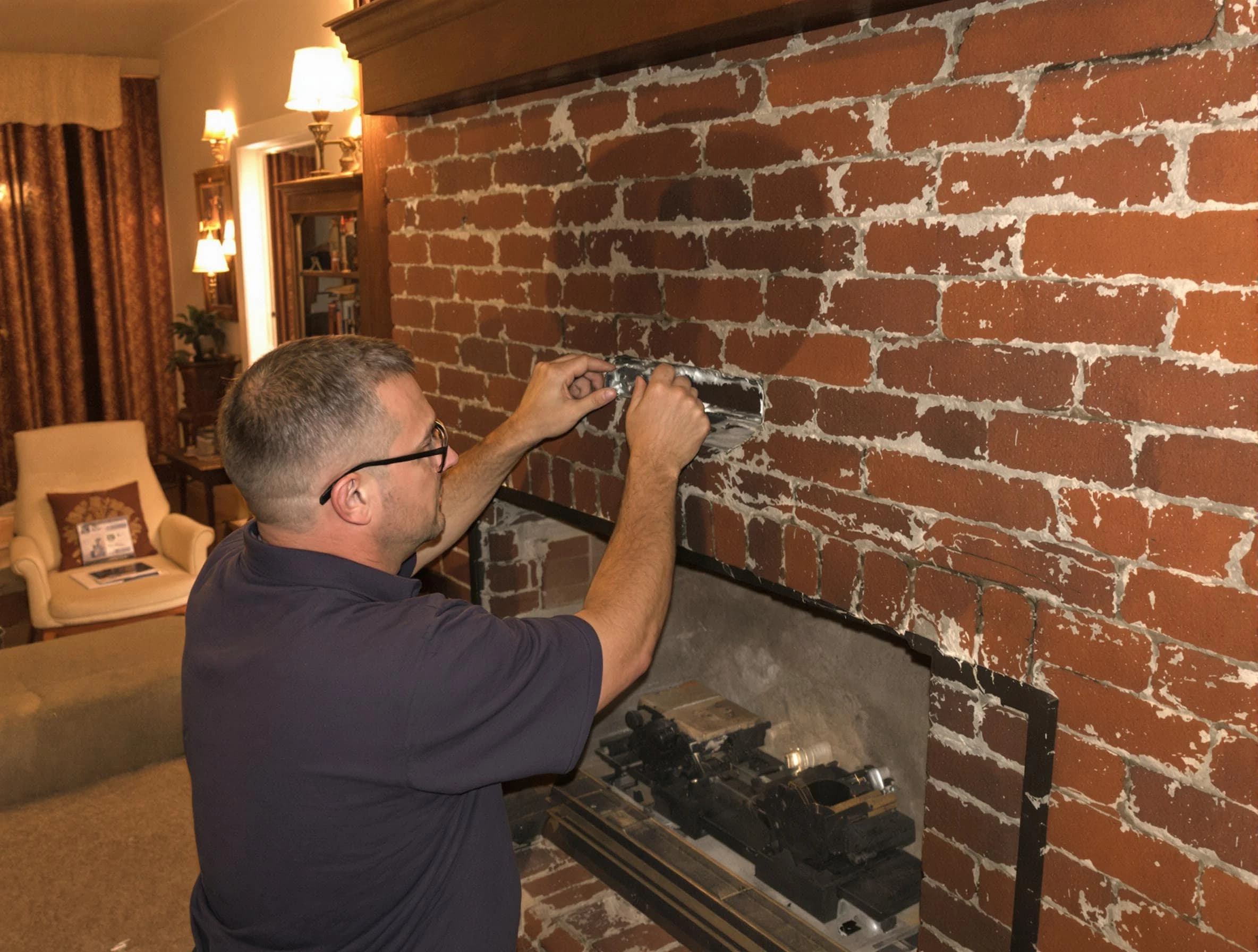 Murray Chimney Sweep expert fixing a fireplace in Murray, UT